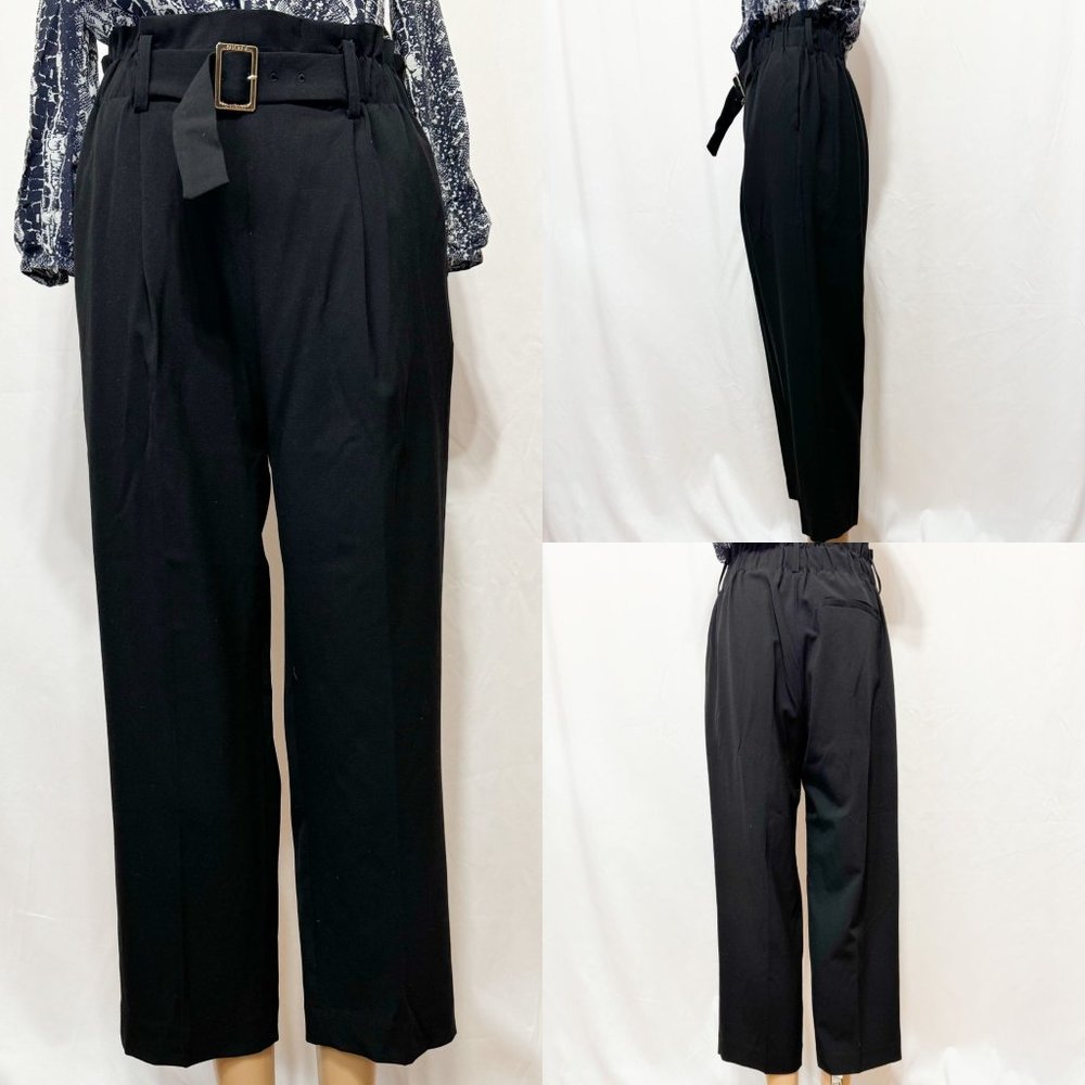 DKNY NWOT Sz 8 Black Pull On High Waist Side Pocket Trouser